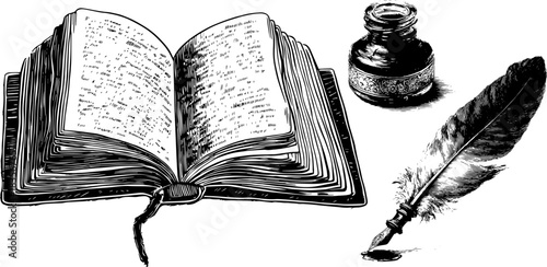 Surreal Man Carrying the Moon, Retro Xerography Halftone Engraving Silhouette on Transparent Background