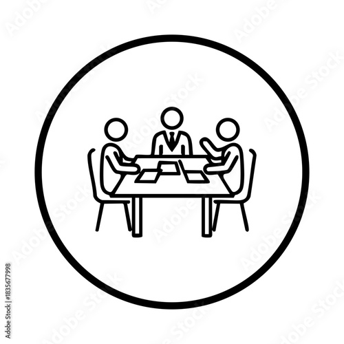 business meeting at table