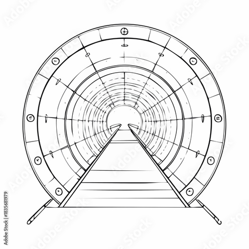CERN accelerator tunnel schematic