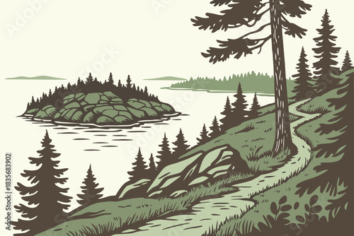 Isle Royale, Michigan offers remote forests, lakes, and rugged hiking trails.