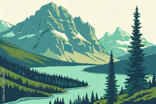 Jasper, Canada, lies in the Canadian Rockies with crystal-clear lakes and rugged peaks.