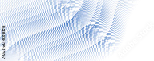 Abstract Background, Transparent Waved Lines. Soft Blue Smoke Wave BG. Colorful Gradient Flowing Wavy Lines. Eps10
