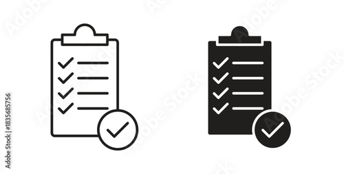 Survey icons, vector symbols. filled flat sign
