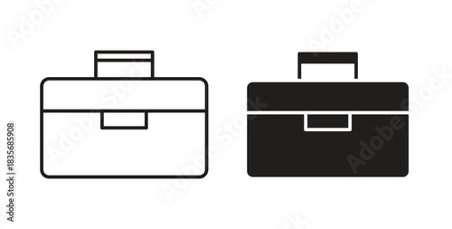 Toolbox icons, vector symbols. filled flat sign
