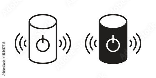 Smart speaker icon on white background. Stock vector icon
