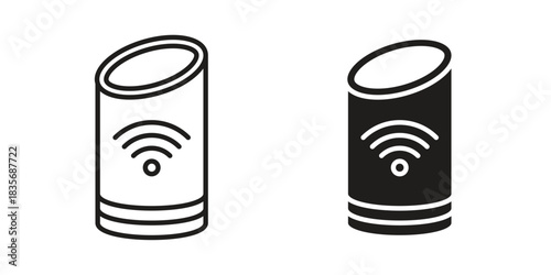 Smart speaker icon on white background. Stock vector icon