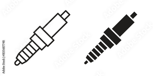Spark plug icon on white background. Stock vector icon