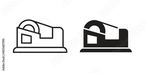 Tape dispenser icon on white background. Stock vector icon
