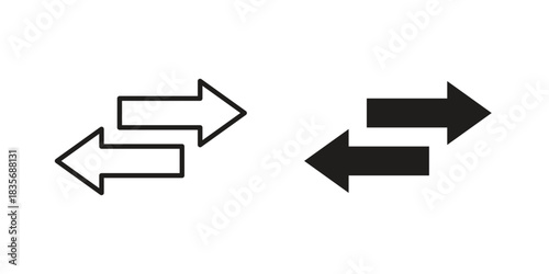 Transfer arrows icon on white background. Stock vector icon