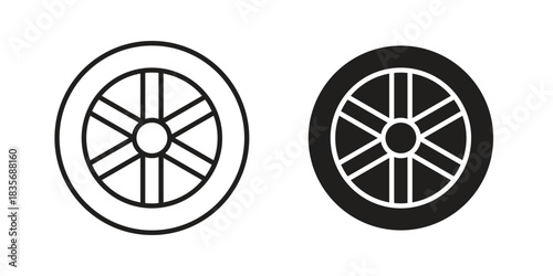 Tyre icon on white background. Stock vector icon