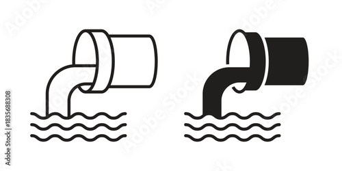 Waste water icon on white background. Stock vector icon