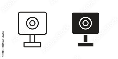 Webcam icon on white background. Stock vector icon