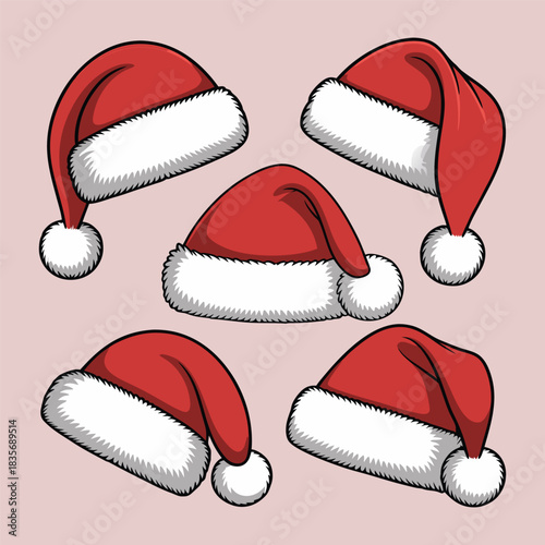 set of santa hats