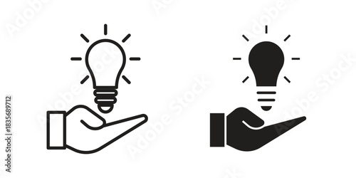 Solution icon in line design. Simple icon vector