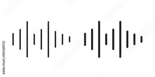 Sound wave icon in line design. Simple icon vector