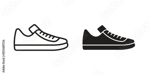 Sneaker icon in line design. Simple icon vector