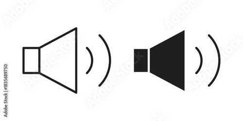 Speaker icon in line design. Simple icon vector
