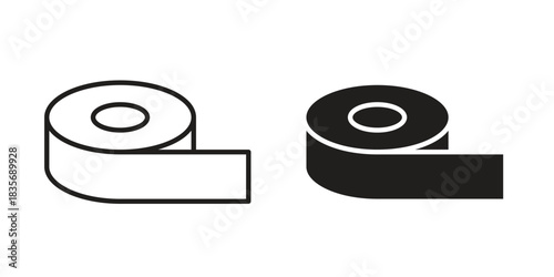 Tape icon in line design. Simple icon vector