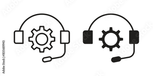 Technical support icon in line design. Simple icon vector
