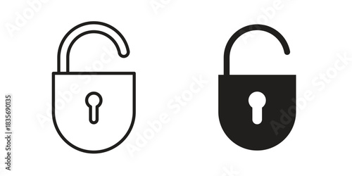 Unblocked icon in line design. Simple icon vector