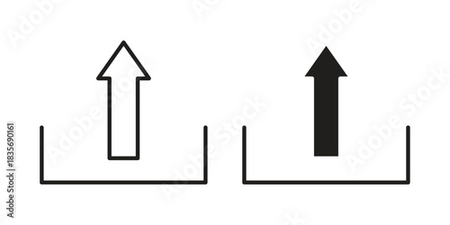 Free Download Upload icon in line design. Simple icon vector - GFXLoad