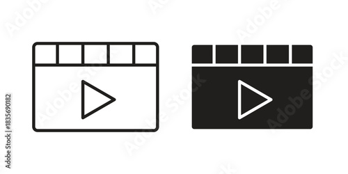 Video icon in line design. Simple icon vector