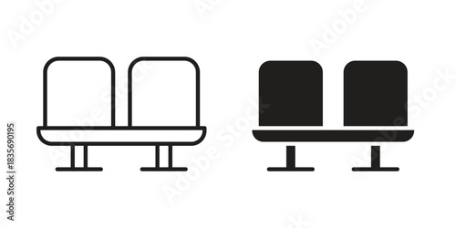 Waiting Room icon in line design. Simple icon vector