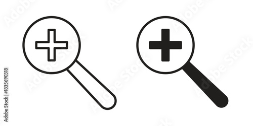 Zoom in icon in line design. Simple icon vector