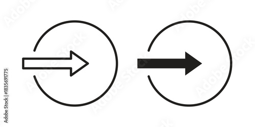 Enter icon flat simple icon. Liner version - stock vector.