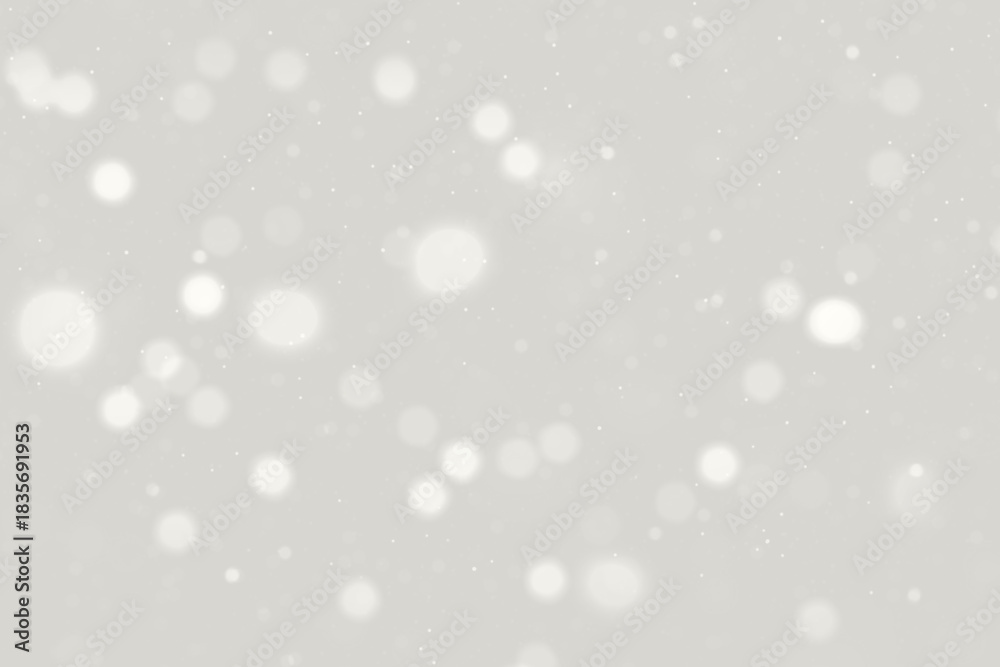 Naklejka premium Soft gray bokeh lights create a calm, dreamy background for photography and design Demonstration Color of the Year 2026