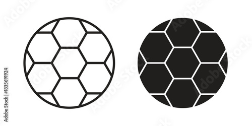 Football icon flat simple icon. Liner version - stock vector.