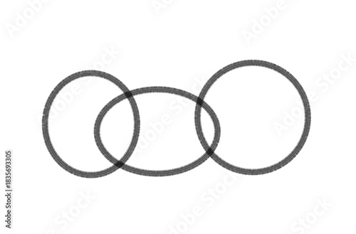 black and white rings