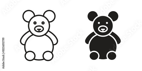 Teddy bear icon for your website design, logo, app, UI. EPS10