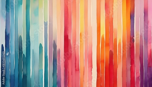 vibrant watercolor stripes create a modern artistic background for creative projects and design