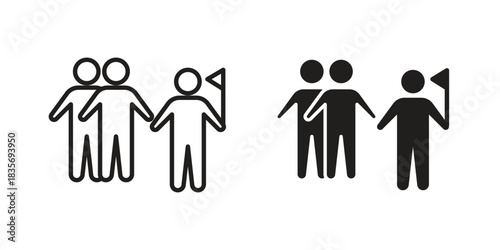 Tour guide people icon for your website design, logo, app, UI. EPS10