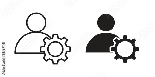 User gear icon for your website design, logo, app, UI. EPS10