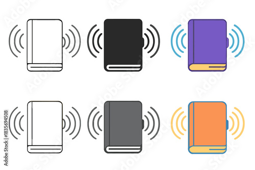 Abstract Thought Waves. Closed journal emitting faint interference waves, abstract visualization of thoughts existing in multiple
