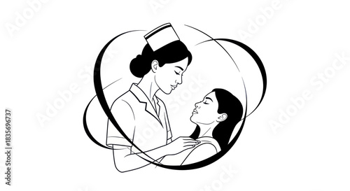 Nurse Caring for Patient with Gentle Touch.