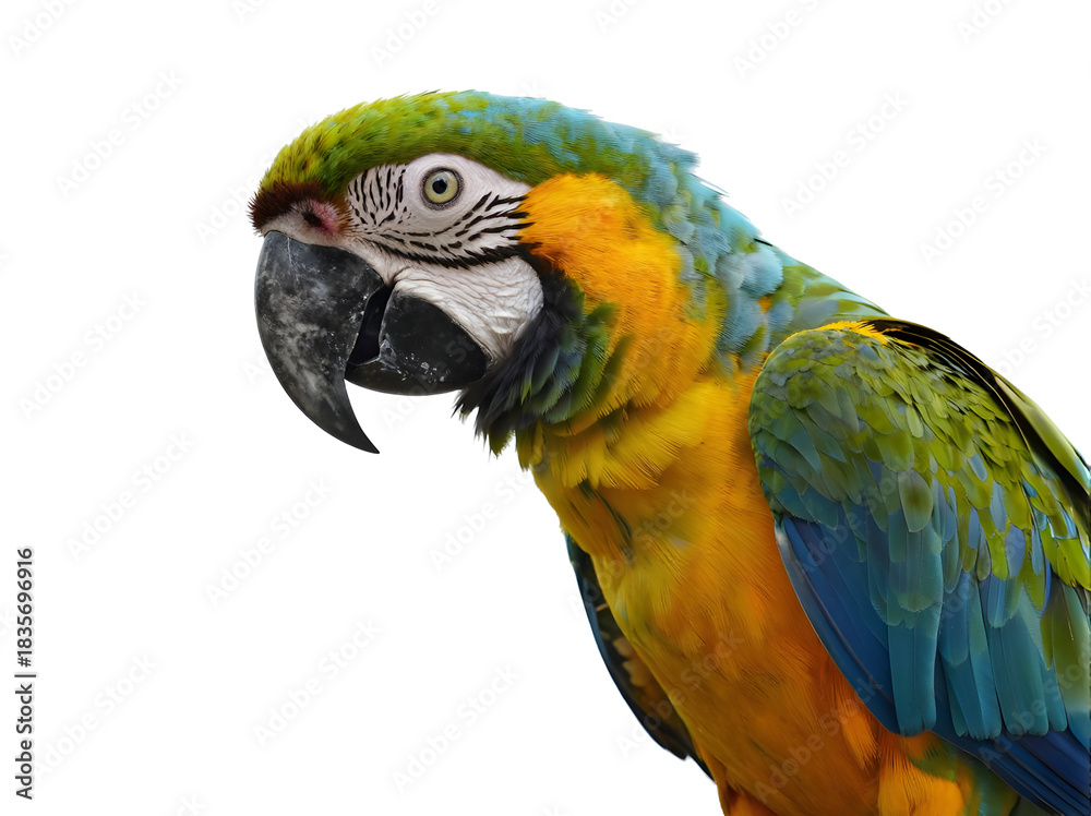 Fototapeta premium Macaw parrot isolated