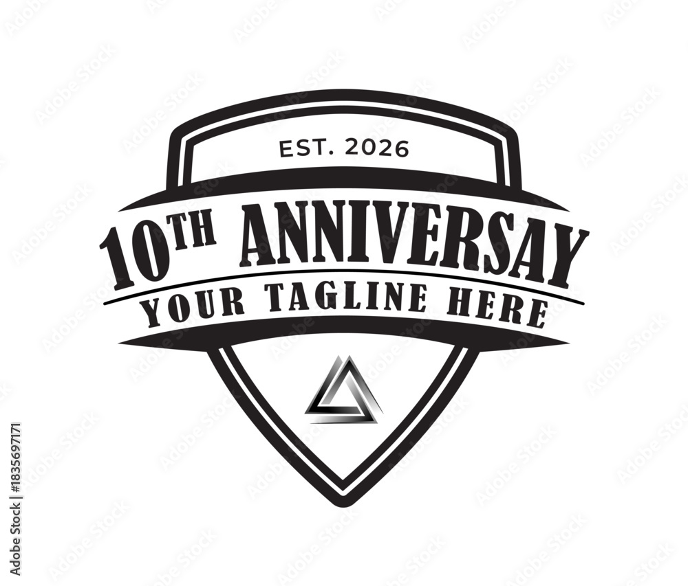 Obraz premium 10th Anniversary Decade Logo – Editable Vector Logo Template