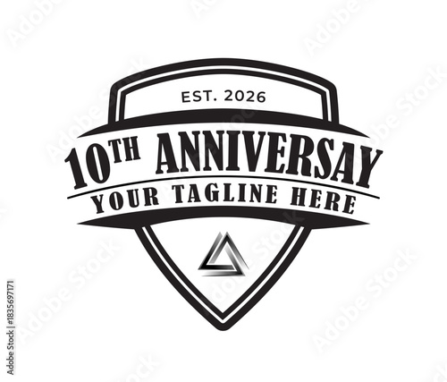 10th Anniversary Decade Logo – Editable Vector Logo Template