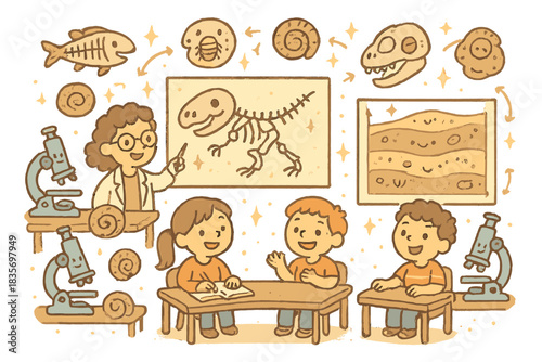 Whimsical Paleontology Classroom. Isometric vector illustration set Noir Betrayal: betrayal backstab, mysterious shadow,