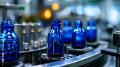 Automatic PET plastic bottle blow moulding machine operation industrial production equipment beverage packaging manufacturing automated molding process factory production