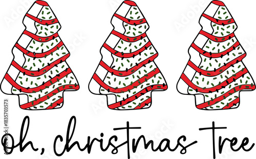 Christmas Tree Cakes Svg, Christmas Cake Svg, Funny Christmas Svg, Christmas Tree Cake