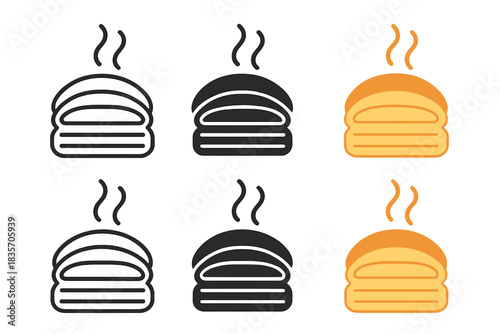 Pastry Layers Cross-section. Cross-section of pastry layers expanding in oven heat, clear distinction between butter and dough