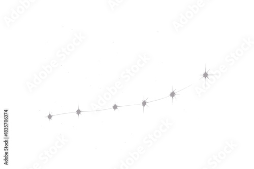 Cosmic Star Dance. a constellation of stars lighting up sequentially to form a synchronized cosmic rhythm, indigo and soft white