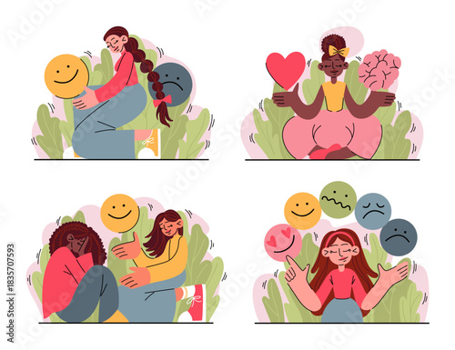 Emotional Intelligence Balance Scenes Collection.