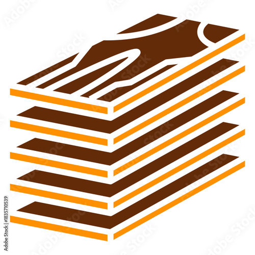 Planks Dual Tone Color Icon, Mini Illustration Relate To Carpentry, Wood Industry. Use For Modern Concept, Ui, Ux Web And App Development.