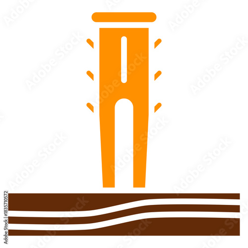 Dowel Dual Tone Color Icon, Mini Illustration Relate To Carpentry, Wood Industry. Use For Modern Concept, Ui, Ux Web And App Development.