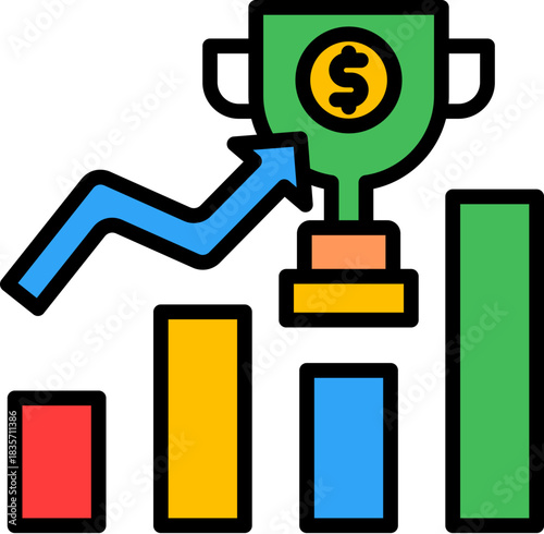 Financial Success lineal color icon